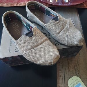 EUC Alpargata Classic Toms, Burlap, 7.5